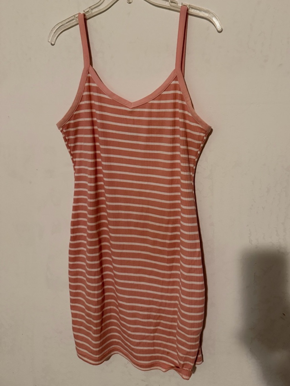 Striped Pink Sleeveless Slip Dress